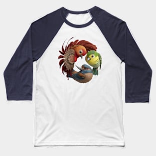 Tree Cute  Birds Baseball T-Shirt